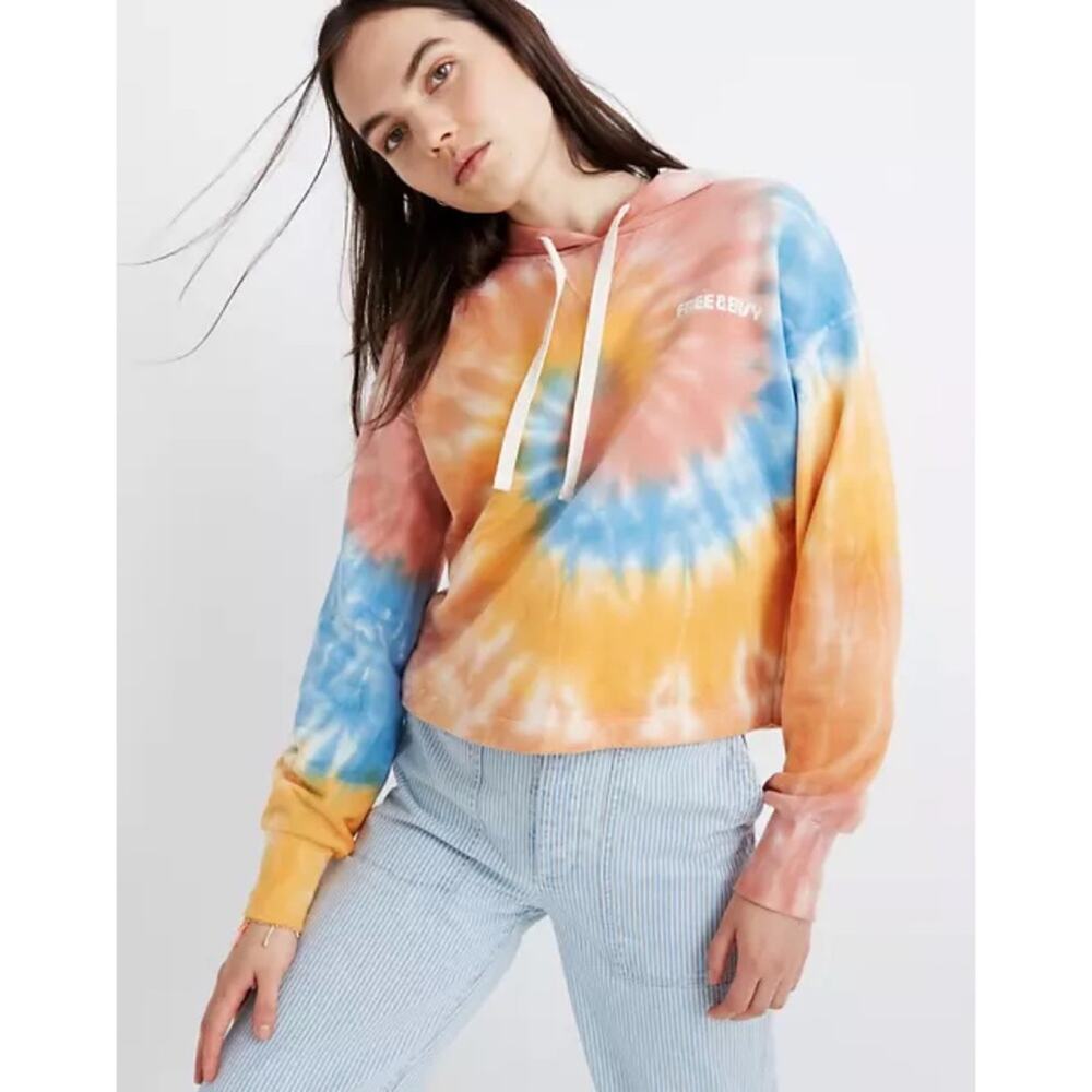 New Madewell x Free & Easy Tie-Dye Hoodie Sweatshirt Women's Size M